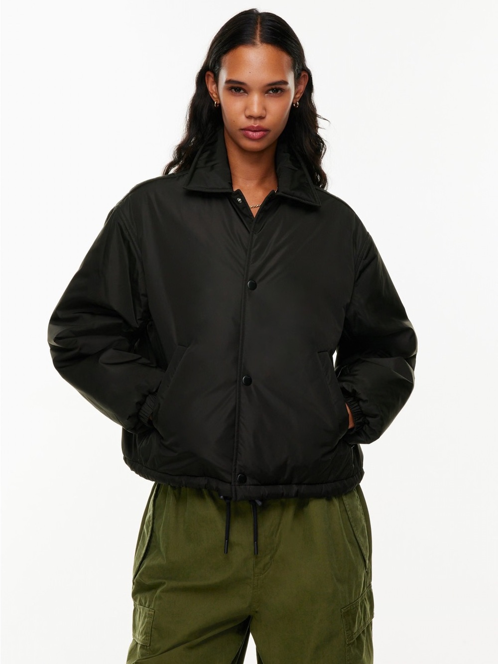 Aritzia Coaches ( ranchers) Jacket- short , black